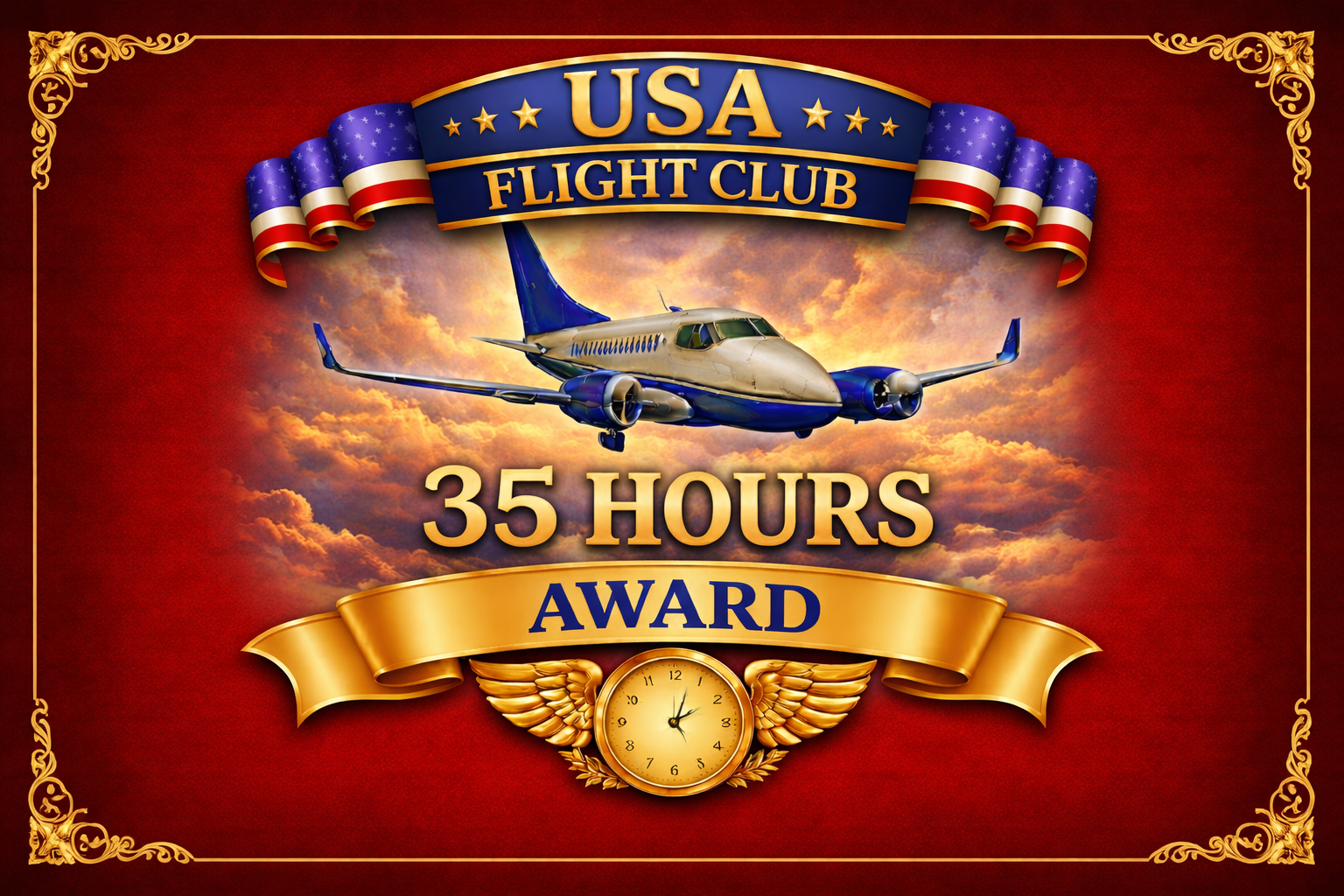 When a pilot has completed 35 hours of flight time, award is auto granted.